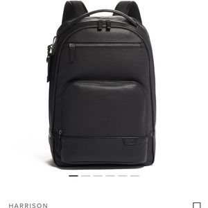 Tumi Harrison leather backpack.
